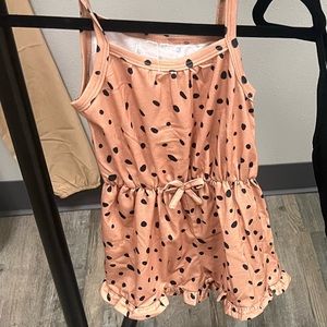 Tan polka dot romper 1-2T 4-5T